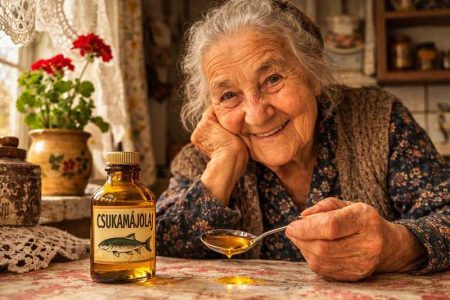 A régi időkben az eészségük csontjaik védelmében, csukamájolaj volt kanalasként